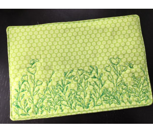 Stickdatei ITH - Blumenwiese Doodle MugRugs Platzsets bis 20x28